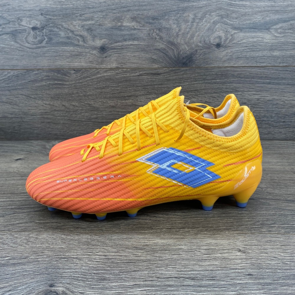 Lotto Solista 200 FG Soccer Cleats Men's Yellow Orange Size 10.5
